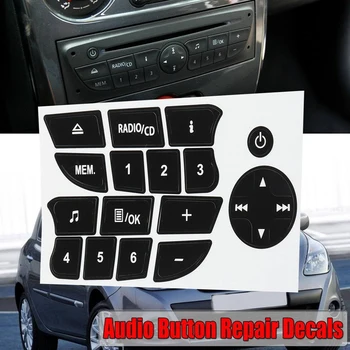Automobilių Mygtuką Remontas, Lipdukai, CD, Radijas, Garso (audio) Mygtuką Remontas Lipdukai Lipdukai Renault Clio ir Megane 2009-2011 m. - 