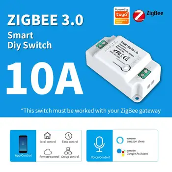 5PC Tuya Zigbee Smart Switch Module 220V Belaidžio šviesų Relė Zigbee Alexa, Google Namų Protingo Gyvenimo Su Zigbee 3.0 Sąsajos - 