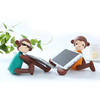 1pc Multi-funkcija Tablet Telefono Stovas Animacinių filmų Beždžionė Mobiliojo Telefono Laikiklis Stalinis Dekoras - 
