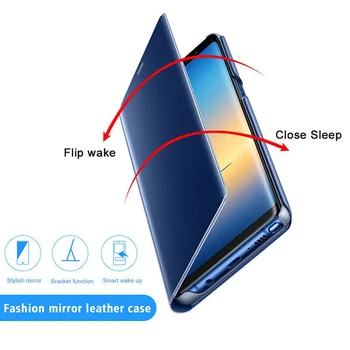 Luxury Smart Veidrodis Atveju Huawei Honor 10i Atveju Aiškiai Matyti, Flip Stovėti PU Odos Padengti Huawei Honor10i HRY-LX1T Atveju - 