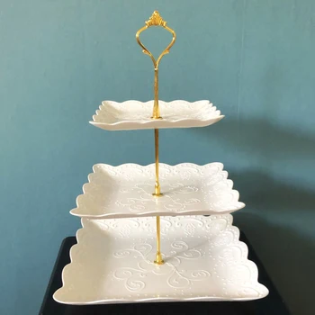 4 Modelius, 3 Pakopų Plastiko Tortas Stovi Popietės Arbata Vestuvių Plokštės Šalies Stalo Bakeware Cake Shop Trijų Sluoksnių Pyragas Bagažinės Dėklą - 