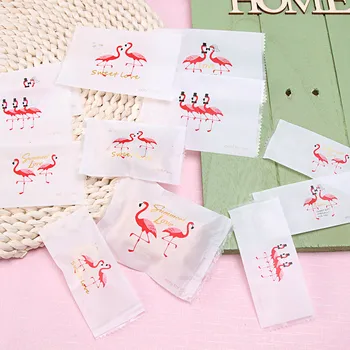 100vnt Maisto klasės Flamingo Plastiko Sausainiai Kepimo Priedai Saldainiai Nuga Paketo Vestuvių, Gimtadienio Dekoro Maža Dovana - 