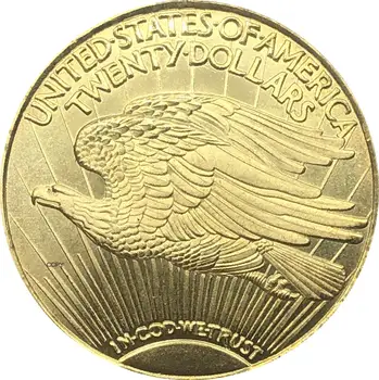 Jungtinės Amerikos Valstijos Laisvės 1911 D Dvidešimties 20 Dolerių Saint Gaudens Dvigubas Erelis Su Moto Dievu Mes Pasitikime Aukso Monetos Kopija - 