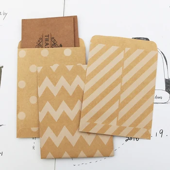 5-50pcs Kraft Paper Bag Dots Juostele 