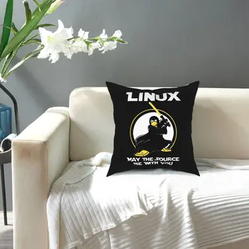 Linux Gali Šaltinis Būti Su Jumis, Užvalkalai Sofa Pingvinas Programuotojas Kodavimo Vėpla Pagalvėlė Atveju, Namų Puošmena Užvalkalas 40*40cm - 