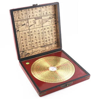 Kompasas feng shui plokštė, aukšto tikslumo senas pavadinimas Luo Guoyuan 8 colių gryno vario skyde autentiškas produktas apkalbų išsamią disko - 