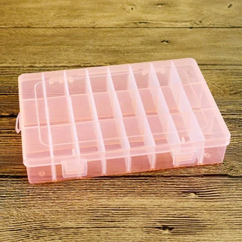 24 Tinklų Skaidraus Plastiko Siuvinėjimo Siūlas Saugojimo Dėžutė kalantis Saugojimo Organizatorius 