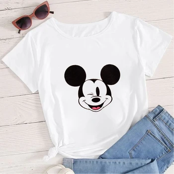 Disney Mickey Mouse Ropa Tumblr Mujer Estetinės Drabužius Juokinga T Marškinėliai Moterims 2021 Nauja Siunta Merginos Gali Padaryti Bet Ką, Mados - 
