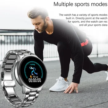 LIGE 2021 Naujas Smart Watch Vyrų Vandeniui sporto iPhone Širdies ritmas, kraujo spaudimas skambučių Informaciją smartwatch Fitness tracker - 