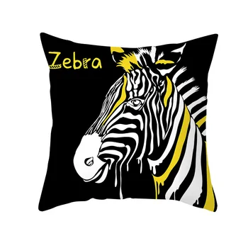 Kūrybos Zebra Ananasų Geltonos Spalvos Pagalvėlės Dangtis Šiaurės Geometrinis Spausdinti Užvalkalas Svetainės Paprastas, Dekoratyvinis Mesti Pagalvę Padengti - 