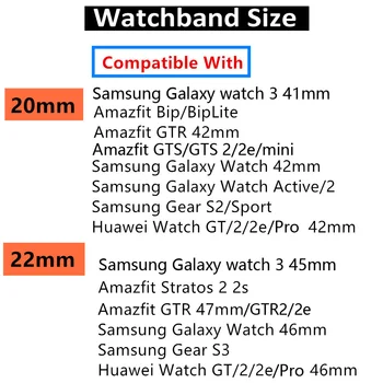20mm 22mm dirželis Samsung Galaxy žiūrėti 3 46mm 42mm Aktyvios 2 44 Pavarų S3 S2 Silikono apyrankę band 