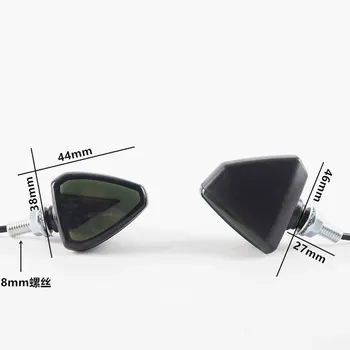 1PC Motociklo LED Stereo Trikampis Posūkio Signalo Elektrinių Motociklų Keitimui signalinė Lemputė su Stabdžių Žibintas - 