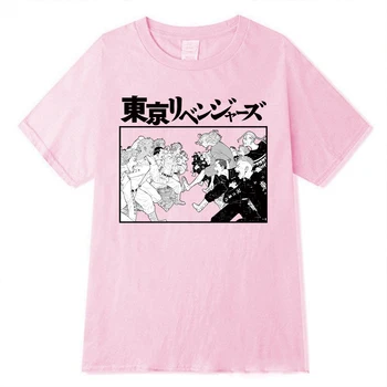 Anime Tokyo Revengers Manji Gauja Harajuku Vasaros Trumpas rankovėmis Vyrų T-shirt Unisex Drabužiai - 