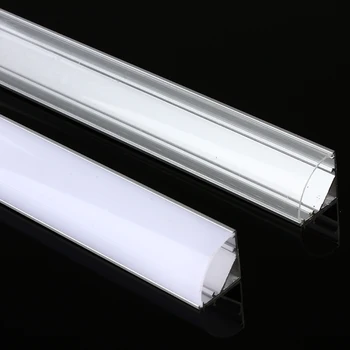 45 laipsnių kampas aliuminio profilis led šviesos juostelės 50cm lempos laikikliu pagal kabineto rodyti atveju nelanksti, led juostos kanalo - 