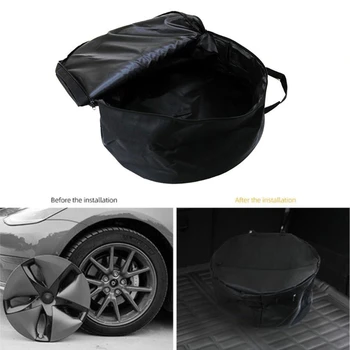 Automobilių Ratų Bžūp Saugojimo Krepšys 3 Sluoksnių Apsaugos Stebulės Dangtelis Laikymo Krepšys, skirtas Model3/Y Auto Priedai - 