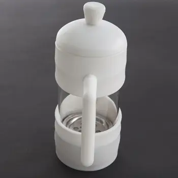 Mini Baltas prancūzijos Spauda Kavos Žolelių Arbatos virimo aparatas už 350ml boro silikatinio Stiklo, Patvarus Nerūdijančio Plieno Sutirštės Atsparus Karščiui - 