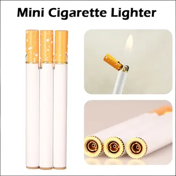 Kūrybos lengvesni cigarečių formos butano dujų degiklio žibintuvėlis šviesos vyrų cigarečių priedai mini žaislas įdomus lengvesni - 