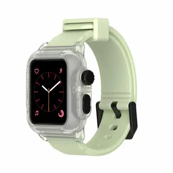 Atsparus vandeniui Atveju Diržu, Apple Watch Band Serijos 6 5 4 3 SE iWatch 42MM 40MM 44MM Plaukimo Banglente Silikoninė Apyrankė +Rėmelį - 