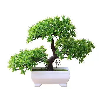 Dirbtinis Bonsai Gamtos Realus Plastiko Žalia Mažas Medžio, Augalų Netikrą Gėlių Sode Šalis Viešbutis Biuro Stalo Dekoras - 