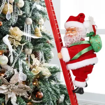 Santa Claus Laipiojimo Laiptais Vieno Elektros Kopėčių Santa Claus Spindinčią Kalėdų Senelis Vaikas Žaislas Vaikams Kalėdų Dovanos - 