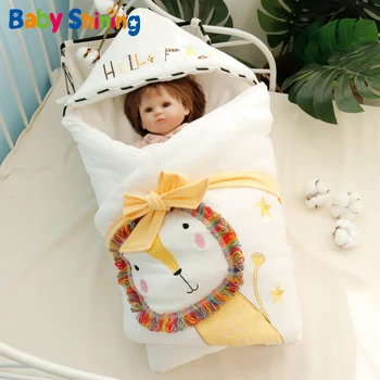 Baby Shining Newborn Baby Quilt Thickened In Autumn and Winter Detachable Cotton Double Guts - 