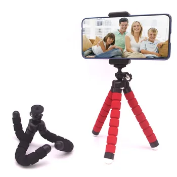 Mini Trikojo Telefono Sponge Aštuonkojai Trikojo Mobiliojo telefono Trikojo tvirtinimas Gopro 9 8 7 Kamera Selfie Stick Trikojo - 