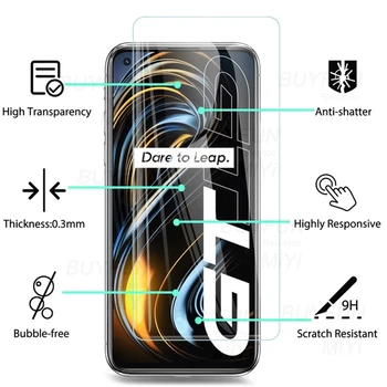 4PCS Visiškai Padengti Apsaugine Stiklo Realme GT 5G HD Glas Sprogimų Screen Protector Realmi GT G T 5G 6.43