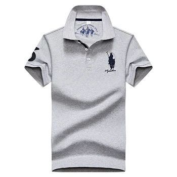 Nauji Polo Marškinėliai Vyrams JAV Baumwolle Kentauras Siuvinėjimo Atsitiktinis Mygtukai Homme T-Shirt Slim Tinka Trumpas Rankovės Firminiai, vyriški Drabužiai - 
