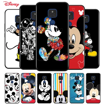 Tamsiai Mickey Mouse For Motorola G8 G9 G Stylus Galios Vieną Sintezės Hyper Krašto E7 E6 Plius Žaisti Lite Minkštas Telefono Dėklas - 