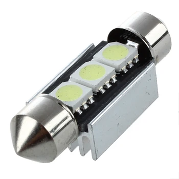 10X 36mm CANBUS Error Free 3 LED 5050 SMD 6418 C5W License Plate e Light Bulb - 