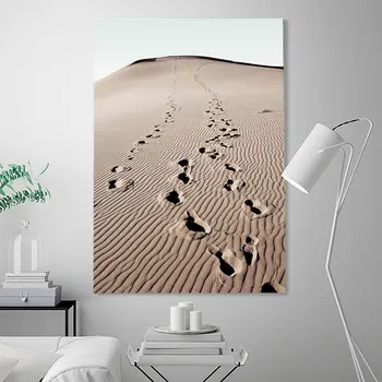 Abstrakti Smėlio Dykumos Rudens Gėlių Gamtos Peizažas Šiaurės Drobės Plakato Spauda Tapybos Sienos Meno, Kraštovaizdžio Nuotraukos Namų Puošybai - 