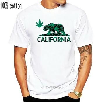 Vyrų marškinėliai Kalifornijos 420 Kanapių Vėliavos Asst Spalvų _tee juokinga t-shirt suvenyrinius marškinėlius moterims - 