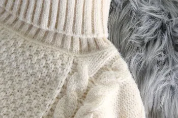 Rudenį Golfo twist megztinis moterų Puloveriai 2021 žiemos naujas storio adata laisvas megztinis megztas viršuje moterų megztinis džemperis - 