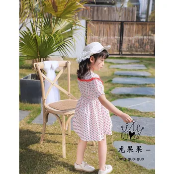 2-6 metų Aukštos kokybės mergina dress 2020 naujas vasaros mados lankas juostele vaikas, vaikai mergina drabužių šalies oficialaus princess dress - 