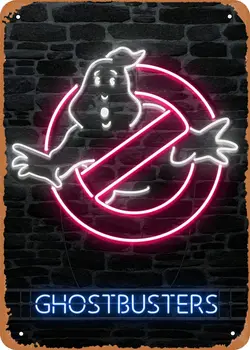 Ghostbusters Neoninės Šviesos, Neoninės Surinkimo 8x12 Cm - Derliaus Metalo Skardos Pasirašyti Namų Bar Pub Garažas Dekoro dovanos - 