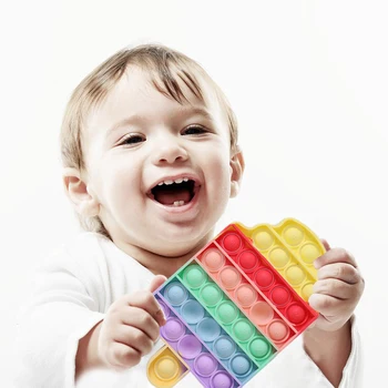 Vaivorykštė Žaislai Stumti Burbulas Jutimo Žaislai Anti Stresas Išspausti Darbalaukio Atsarginiais Autizmo Plonas Žaislai Suaugusiems Vaikams Žaislai - 