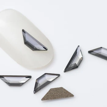 YanRuo 20pcs 2X6mm Nagų Dailės Kristalų Trapecijos Stiklo Deimantų papuošalai plokščiadugnis formos Deimantų Nagai, Papuošalai - 