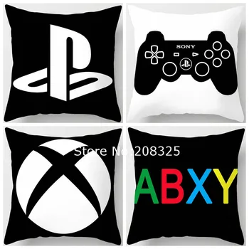 ZENGA Playstation Xbox Mygtukai, Pagalvės užvalkalą Naujovė Žaidimų Dekoratyvinė Pagalvėlė Padengti Žaidimas Žaidėjus Dovanų Pagalvė Padengti Namų Deco - 