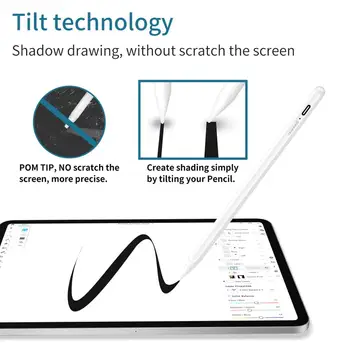IPad Pieštukas su Palmių Atmetimo,Aktyvus Stylus Pen for Apple Pieštuku 2 1 iPad Pro 11 12.9 2020 M. 2018 M. 2019 M. Oro 4 7 8 - 