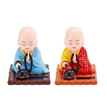 1 Gabalas Saulės Energija Varomas Bobble Purtant Galvą Šokių Žaislas Budistų Vienuolis Lėlės Figūrėlės Žaislas - 