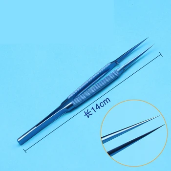 Titano lydinio pincetu profesinės priežiūros priemonė 0,15 mm krašto tikslumo pirštų atspaudų pincetu 