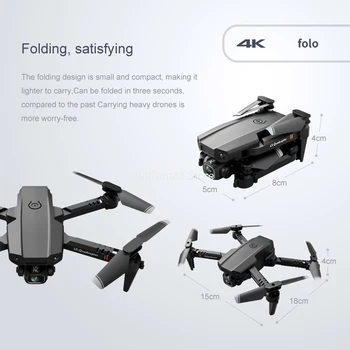 2021 NAUJŲ KARŠTO XT6 4K 1080P HD Mini Drone, WiFi Fpv Kameros, Oro Slėgio, Sulankstomas RC Quadcopter, Vaikas Drone Žaislą Dovanų - 