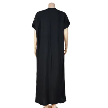 Musulmonų Mados Kaftan Suknelės Moterims, Siuvinėtų Nėrinių Trumpomis Rankovėmis Drabužius 2021 Naujas Elegantiškas Abaja Arabų Dubajus Islamas Maxi Suknelė Suknelės - 