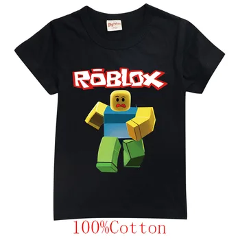 Vaikų Vasaros Drabužių Berniukai Animacinių filmų Medvilnės marškinėliai Roblox Berniuko, 3D Spausdinimas O-Kaklo marškinėliai Mergaitėms Viršūnes Vaikų drabužėliai - 