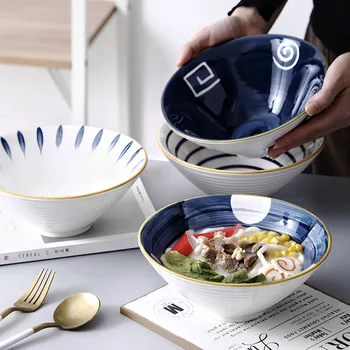 Japonijos 8 cm keraminiai ramen dubenį, virtuvė, Indai, namų apyvokos Sriuba maišant ryžiai, grūdų dubuo nustatyti mielas vaisių salotų Dubenys - 
