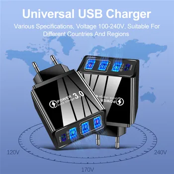 3.1 PD20W+QC3.0 USB Dual Greitai Įkrauti Mobiliojo Telefono Įkroviklis Multi-port USB Su PD Įkrovimo Galvos 
