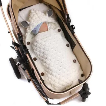 Kūdikių miegmaišiai Paketų Naujagimio Vežimėlį Rudenį Megzti Infantil Bebes Suvystyti Sleepsacks Išleidimo Kokono Animacinių filmų Fox - 