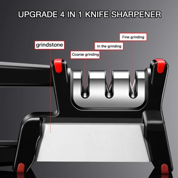 Naujas 4-in-1 3-segmento virtuvėje greitai diamond drožtukas funkcijos multi-virtuvės peilis drožtukas delniniai - 