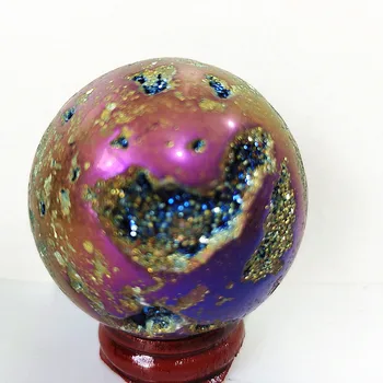 A50mm Natūralių kristalų sankaupos beehivevug Apkalos spalvų stonel namų kamuolys papuoštas chakra gijimą, kristalai - 