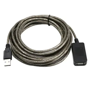 Universalus 5/10 Metrų Super Ilgas USB 2.0 Išplėtimo Kartotuvas Kabelį, Signalo Stiprintuvas Vyrų A Female Kabelio - 